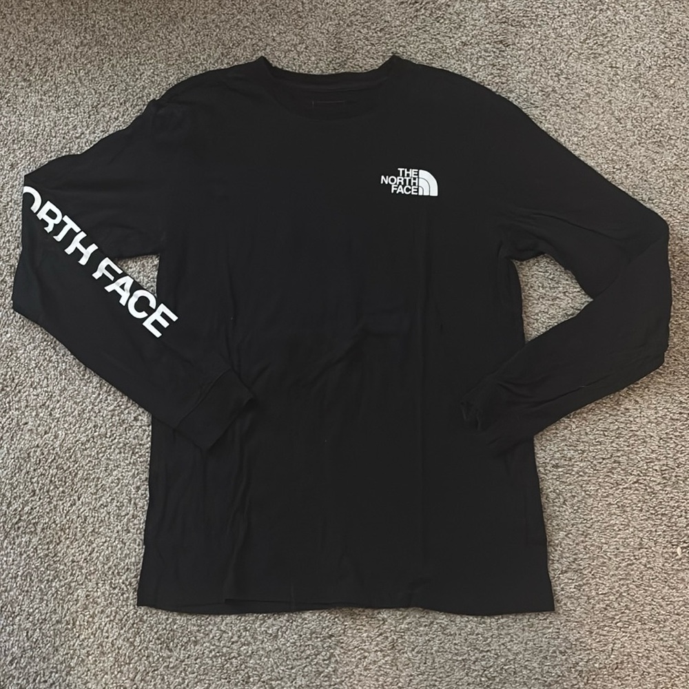 The north face black long sleeve t shirt